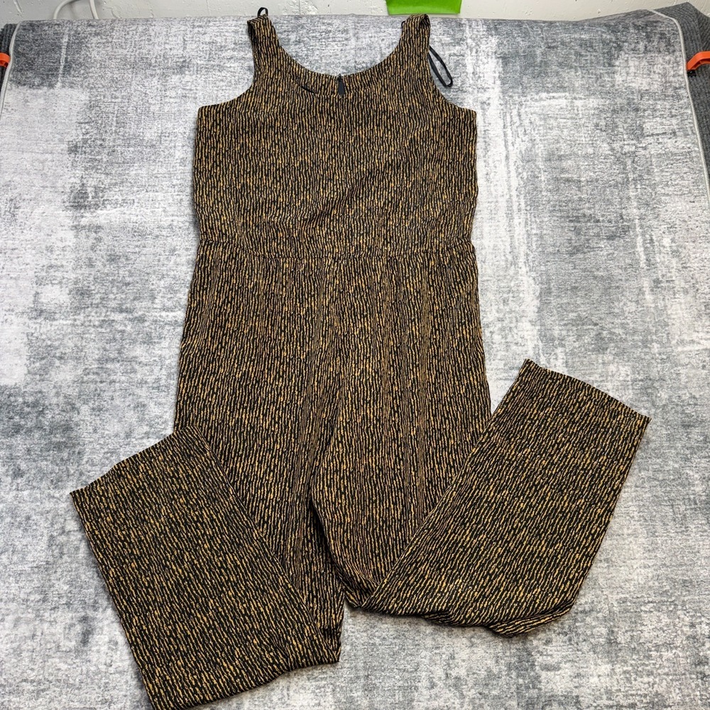 Vintage Y2K Virgo Jumpsuit Womens 12 Animal Print Striped Lightweight Sleeveless